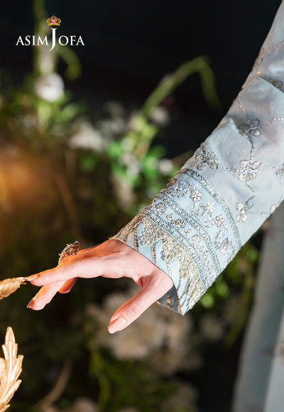 Asim Jofa | Lumiere Formals | AJLFC-01 EMBROIDERED PAPER COTTON - Formal Dress - available at Maria Faisal in UK and USA.