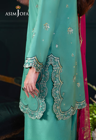 Asim Jofa | Lumiere Formals | AJLFC-04 EMBROIDERED RAW SILK - Formal Dress - available at Maria Faisal in UK and USA.