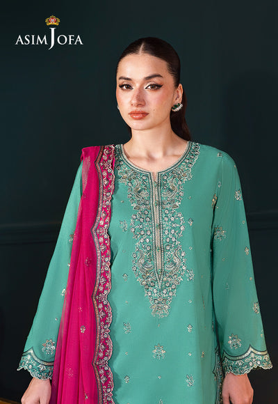 Asim Jofa | Lumiere Formals | AJLFC-04 EMBROIDERED RAW SILK - Formal Dress - available at Maria Faisal in UK and USA.