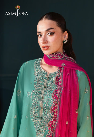 Asim Jofa | Lumiere Formals | AJLFC-04 EMBROIDERED RAW SILK - Formal Dress - available at Maria Faisal in UK and USA.