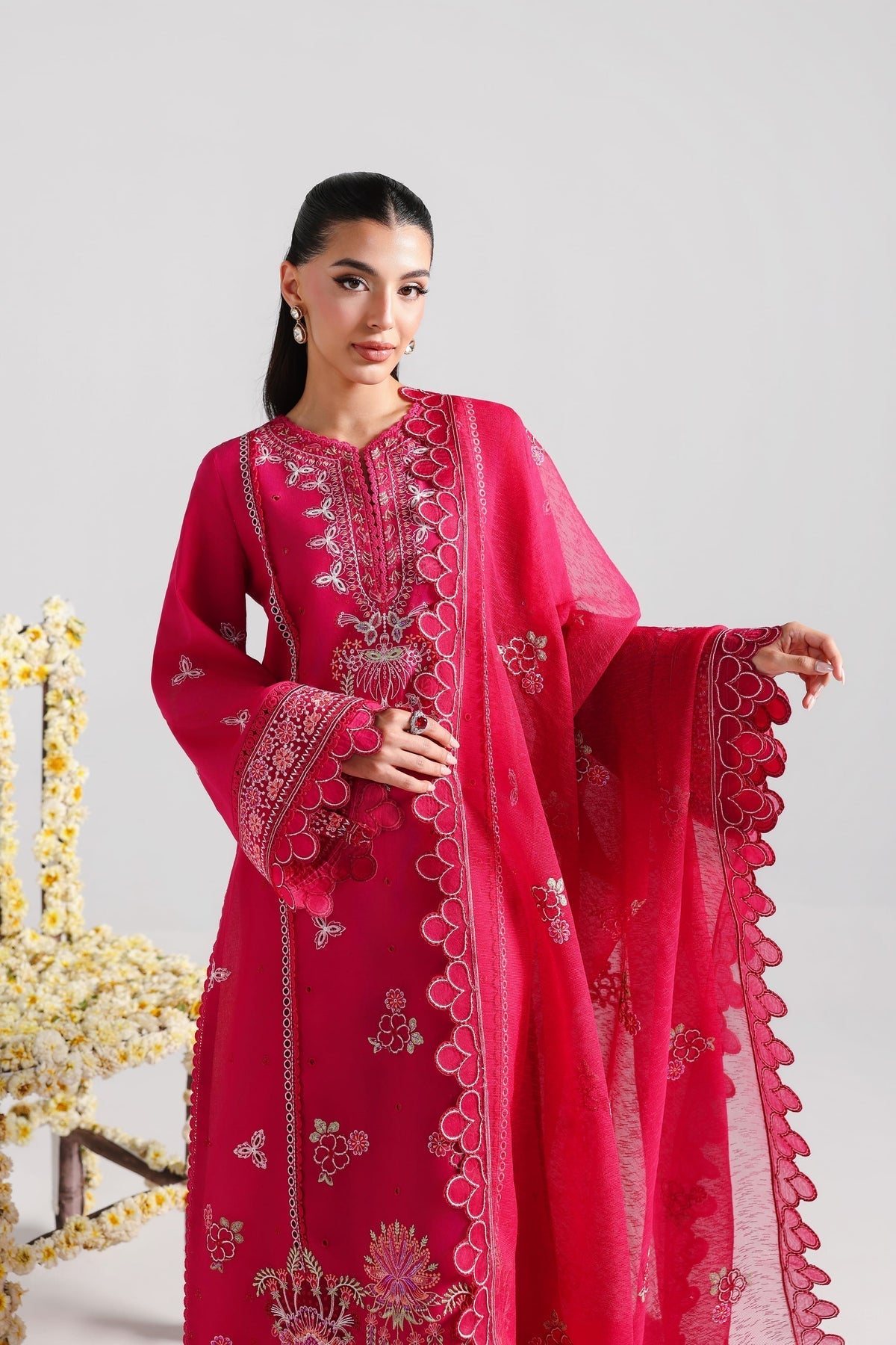 Akbar Aslam | Elan Luxury Lawn 26 | Raniya - Luxury Dress - available at Maria Faisal in UK and USA.