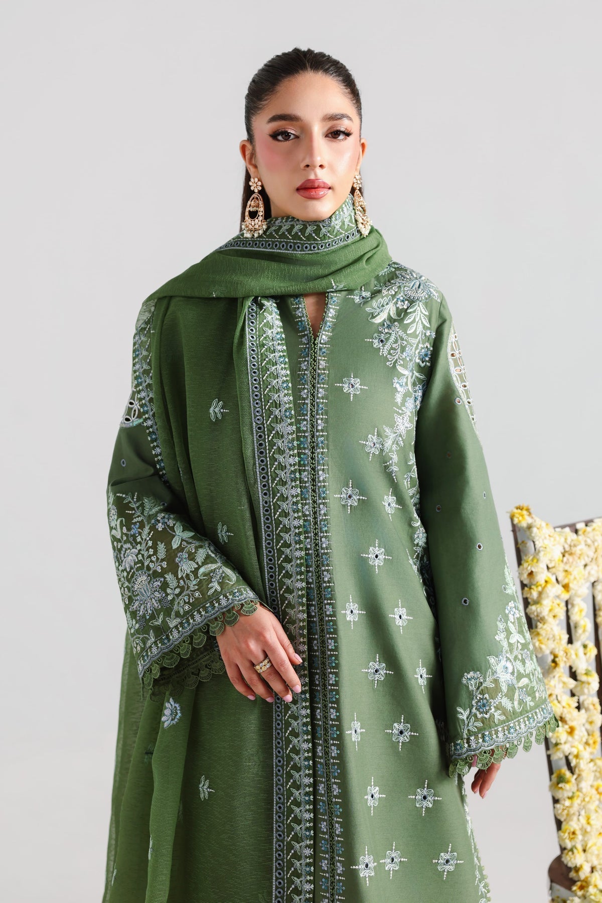 Akbar Aslam | Elan Luxury Lawn 26 | Samara - Luxury Dress - available at Maria Faisal in UK and USA.