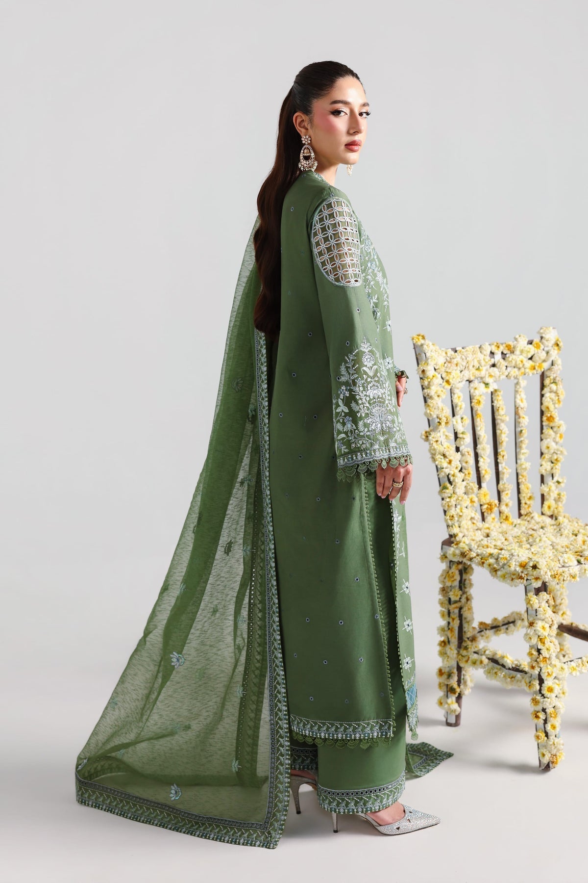 Akbar Aslam | Elan Luxury Lawn 26 | Samara - Luxury Dress - available at Maria Faisal in UK and USA.