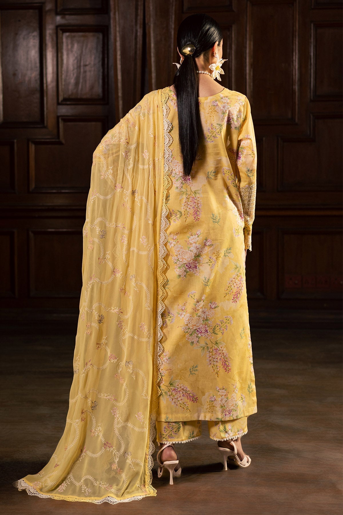 Nureh | Maya Lawn | NS-168 - Luxury Dress - available at Maria Faisal in UK and USA.