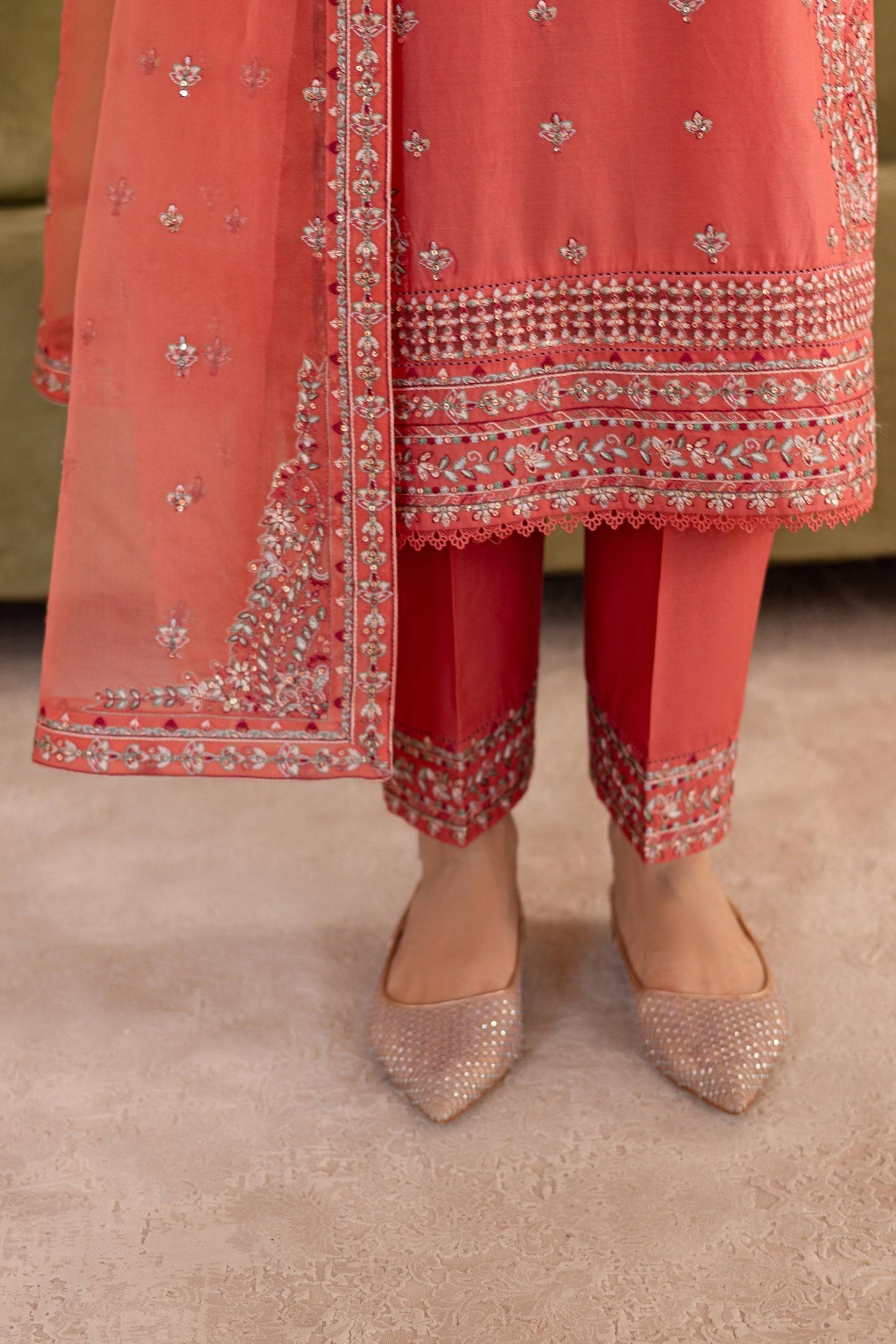 Batik | Nyra Embroidered Summer Solids | Fika by Maria Faisal - Registered Vendor of : Batik - type : Ladies Clothes - 100% original wedding dresses