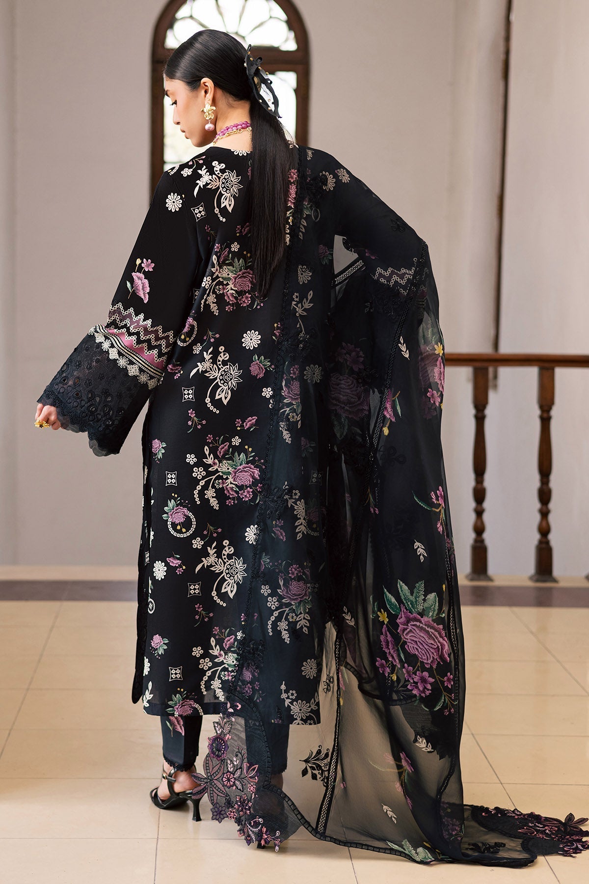 Nureh | Maya Lawn | NS-170 - Luxury Dress - available at Maria Faisal in UK and USA.