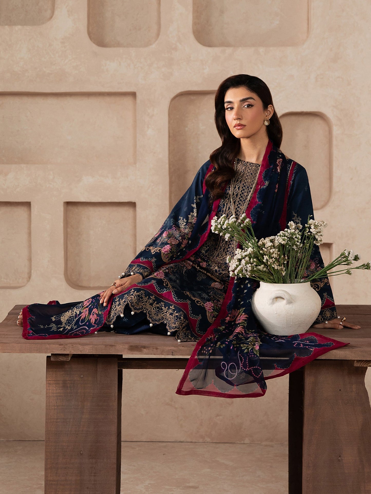 Gulaal | Syra Lawn 26 | Aluxe SKU D - 8 - Luxury Dress - available at Maria Faisal in UK and USA.