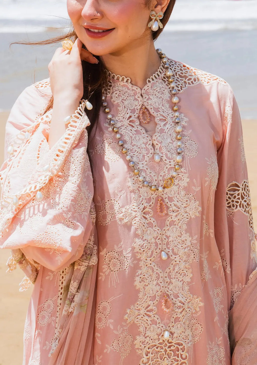 Elaf Premium | Hai Kuch Festive Lawn 24 | EHK-07 Pareesa - Designer Dress with Intricate embroidery and embellishments. Shop elegent wedding dress at Maria Faisal.