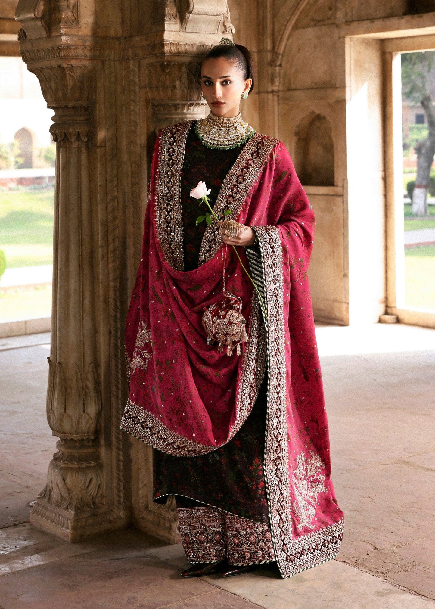 Hussain Rehar | Luxury Pret AW 25 | Aubressa - Formal Dress - available at Maria Faisal in UK and USA.