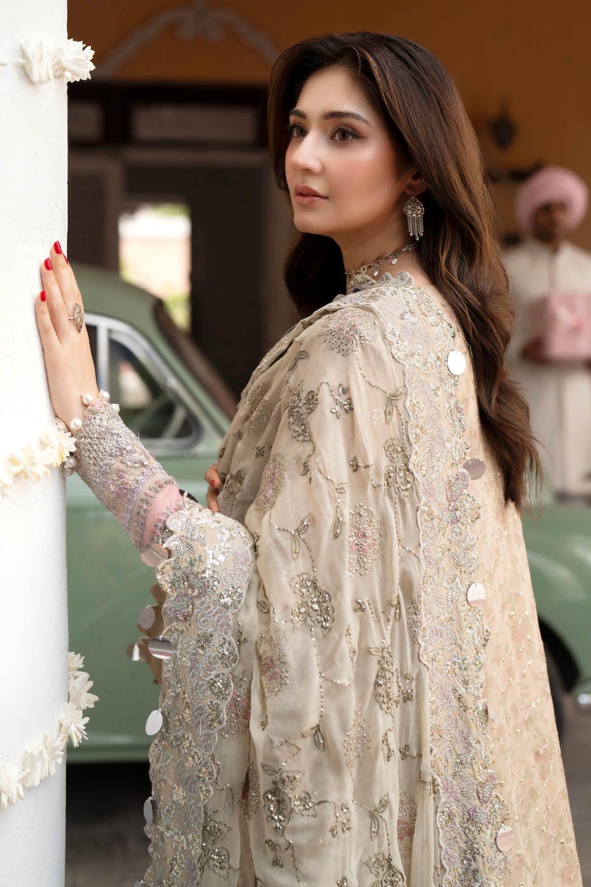 Nureh | Jhoomro Formals |NL-96 Izel - Formal Dress - available at Maria Faisal in UK and USA.