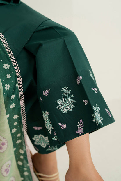 Farasha | Thread Lines Embroidered | Turquoise Bliss