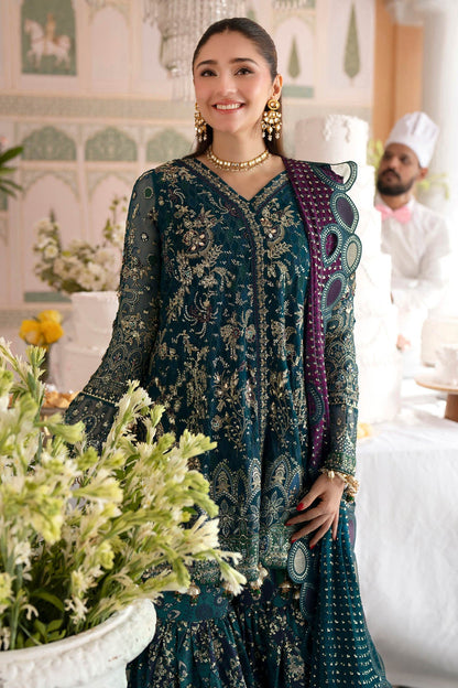 Nureh | Jhoomro Formals |NL-94 Amania - Formal Dress - available at Maria Faisal in UK and USA.