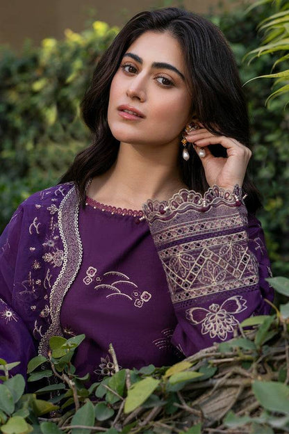 Farasha | Summer Weaves Embroidered Lawn | Raven Plum by Maria Faisal - Registered Vendor of : Farasha - type : Ladies Clothes - 100% original wedding dresses