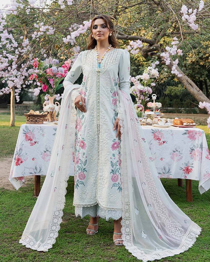 Zevk | Flora Festive Lawn | JASMINE by Maria Faisal - Registered Vendor of : Zevk - type : Ladies Clothes - 100% original wedding dresses
