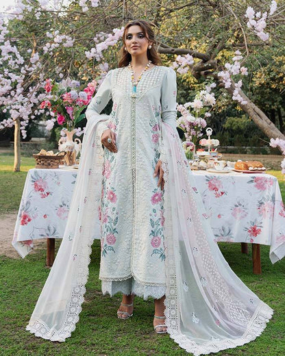 Zevk | Flora Festive Lawn | JASMINE by Maria Faisal - Registered Vendor of : Zevk - type : Ladies Clothes - 100% original wedding dresses