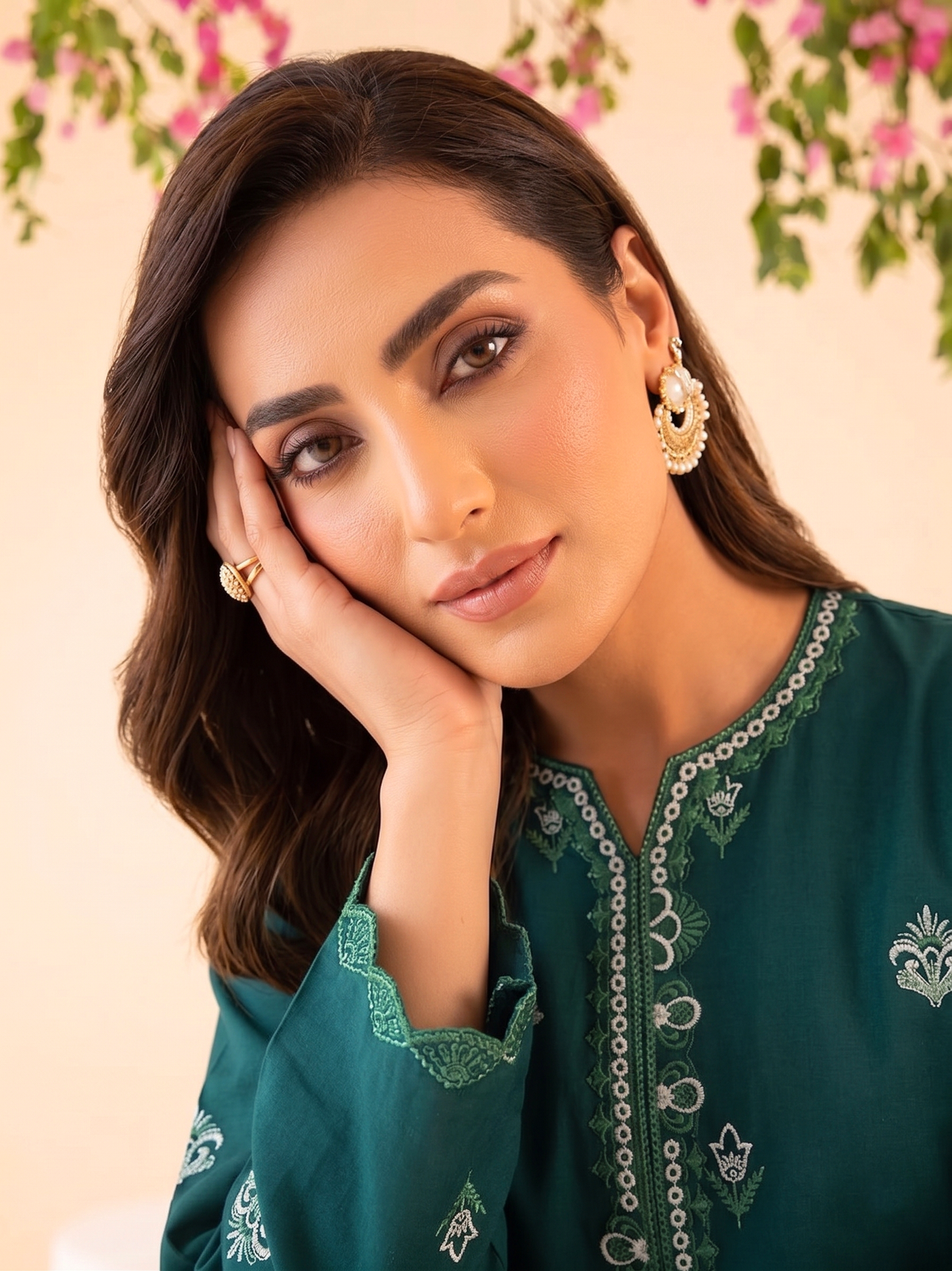 Faiza Faisal | FNF Cords Edit |DEEP TEAL CHARM - Casual Dress - available at Maria Faisal in UK and USA.