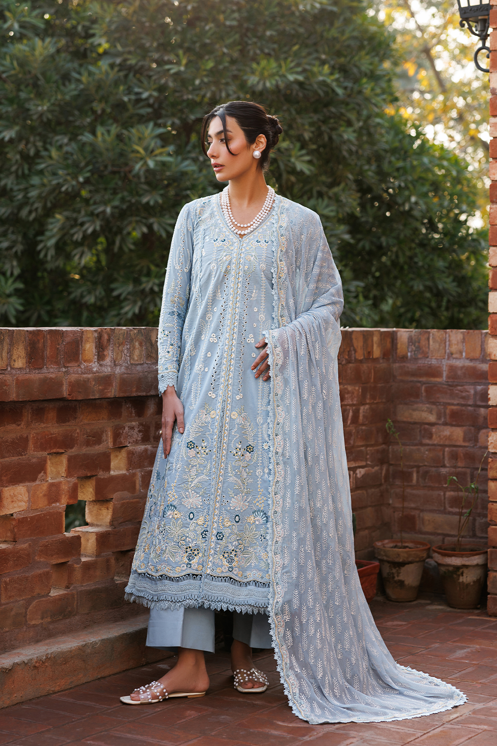 Emaan Adeel | Mirabelle Festive Luxury Lawn | BLISSFUL DREAMS - Luxury Dress - available at Maria Faisal in UK and USA.
