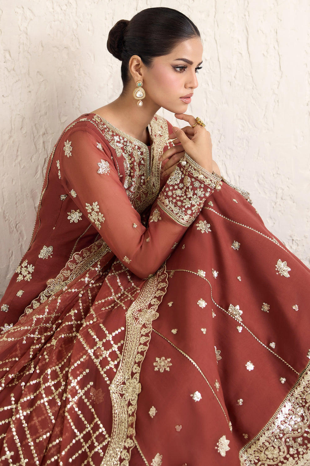 Farasha | Formals 26 | Flame Luxe - Formal Dress - available at Maria Faisal in UK and USA.