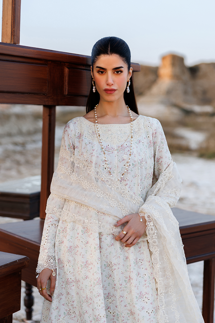 Emaan adeel | Sunlit Groove Luxury Lawn 26 | SUNKISSED - Luxury Dress - available at Maria Faisal in UK and USA.