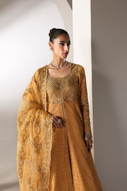 Emaan Adeel | Serein Luxe Silk | GOLDEN HOUR - Formal Dress - available at Maria Faisal in UK and USA.