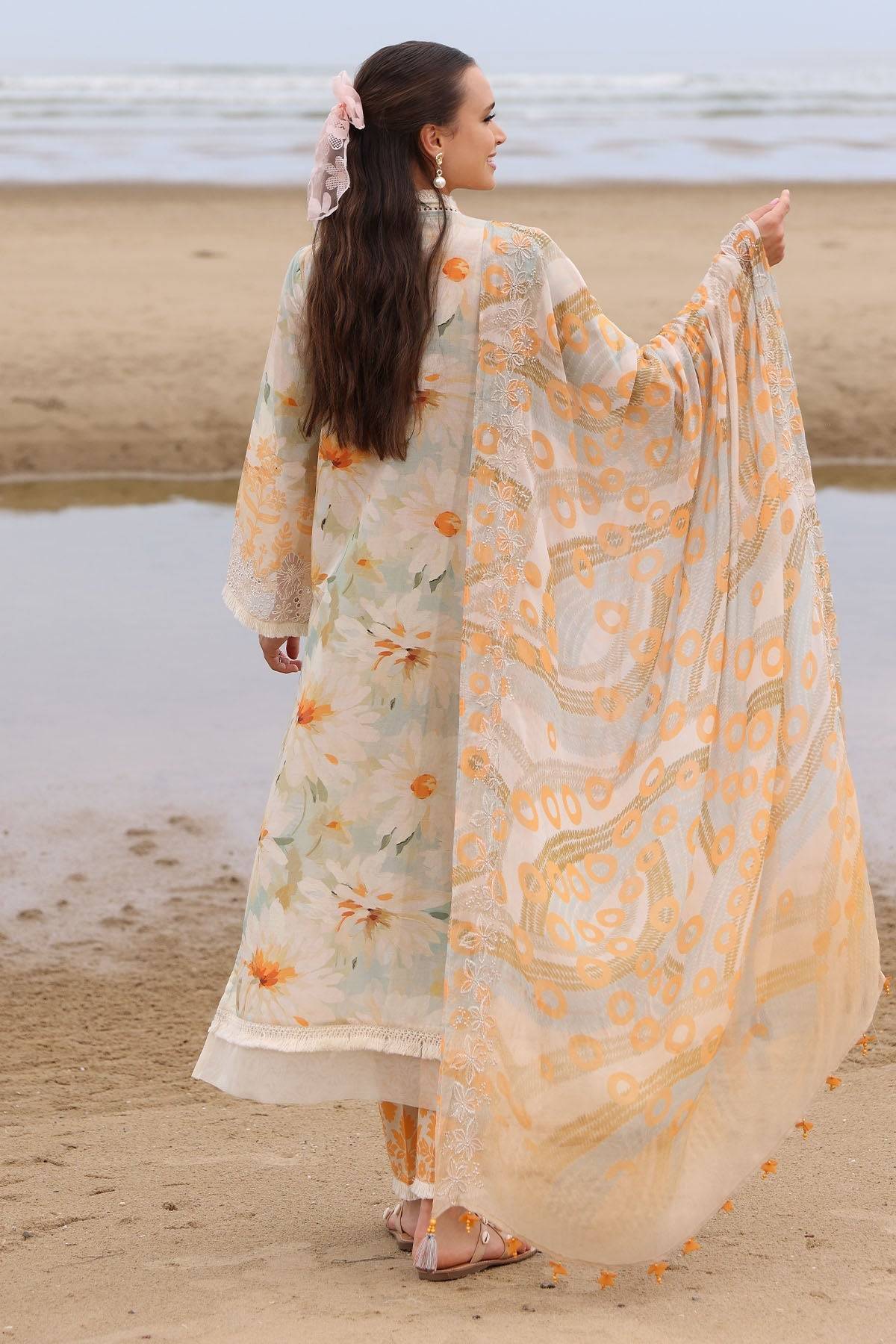 Nureh | Gardenia Embroidered Lawn 25 | NSG-169 by Maria Faisal - Registered Vendor of : Nureh - type : Ladies Clothes - 100% original wedding dresses