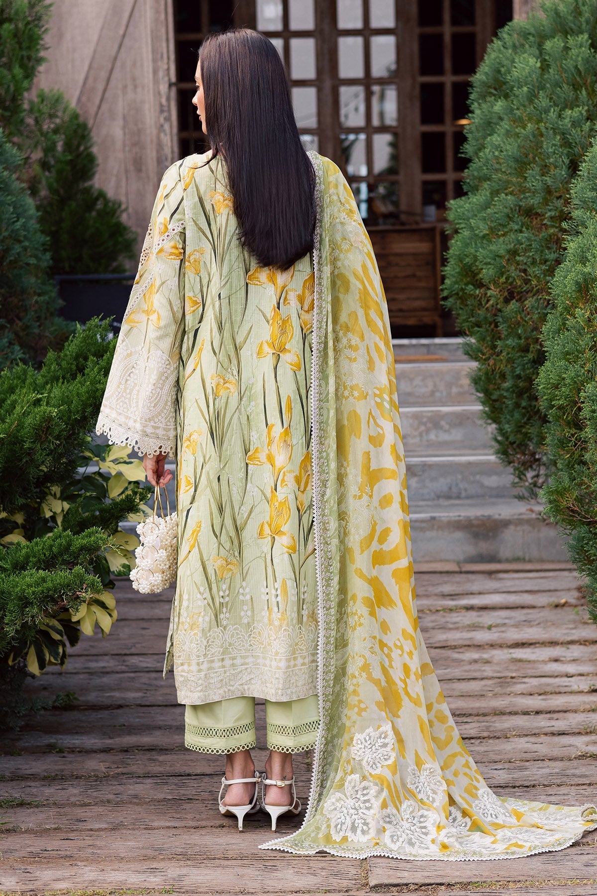Nureh | Gardenia Lawn 26 |NSG-212 - Dress - available at Maria Faisal in UK and USA.