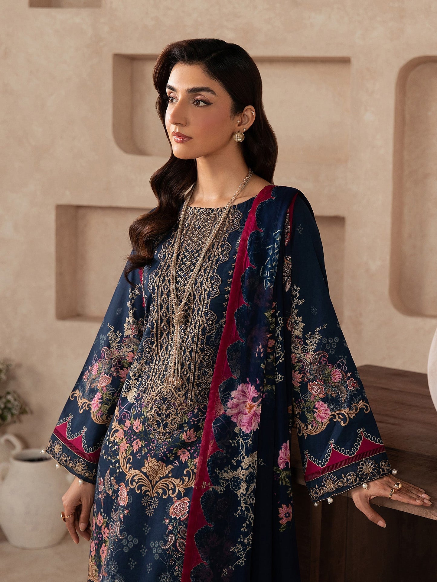 Gulaal | Syra Lawn 26 | Aluxe SKU D - 8 - Luxury Dress - available at Maria Faisal in UK and USA.