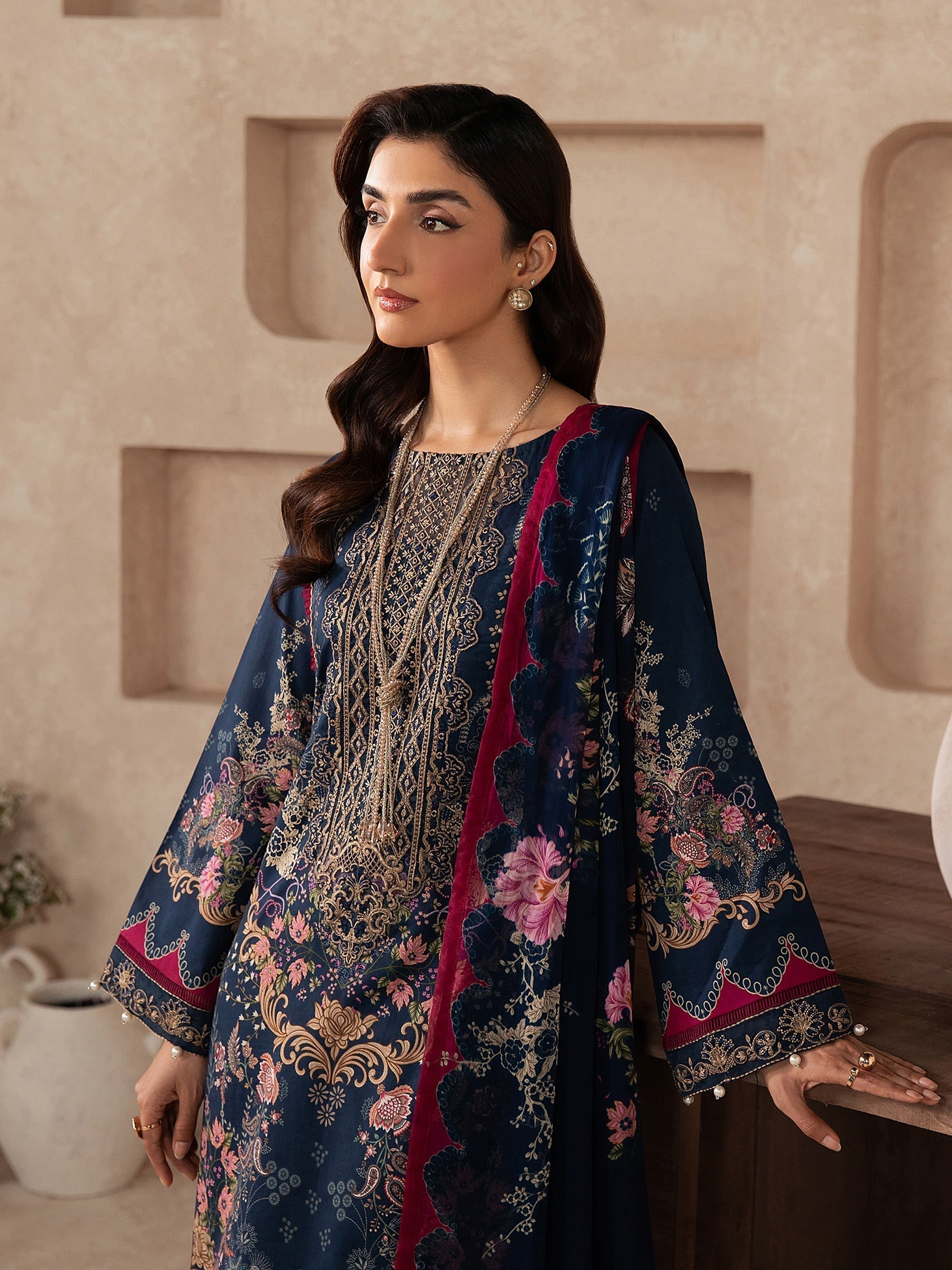 Gulaal | Syra Lawn 26 | Aluxe SKU D - 8 - Luxury Dress - available at Maria Faisal in UK and USA.