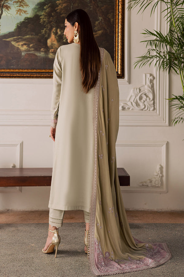 NE-203 – authentic Pakistani dress from the Exclusive Leather Peach collection for women in the UK