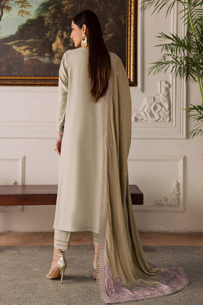 NE-203 – authentic Pakistani dress from the Exclusive Leather Peach collection for women in the UK