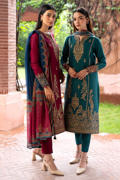 Jazmin | Winter Edition 24 | KHADDAR UW-0070 - Designer Dress with Intricate embroidery and embellishments. Shop elegent wedding dress at Maria Faisal.