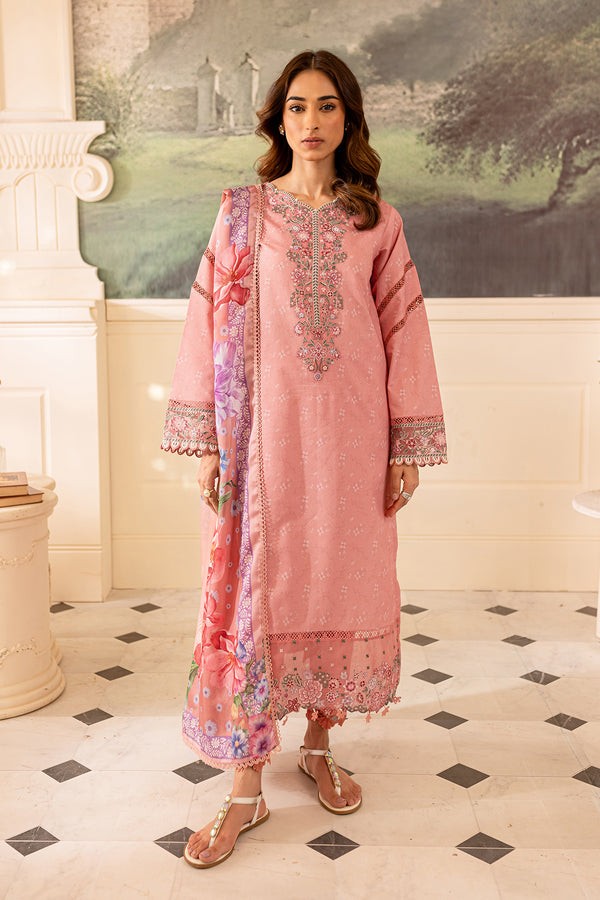 Farasha | Seraya Lawn 24 | FLORA - Designer Dress with Intricate embroidery and embellishments. Shop elegent wedding dress at Maria Faisal.