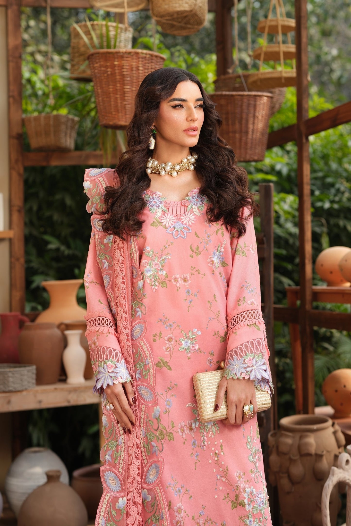 Maryam Hussain | Luxury Lawn 26 | Dimple - Luxury Dress - available at Maria Faisal in UK and USA.
