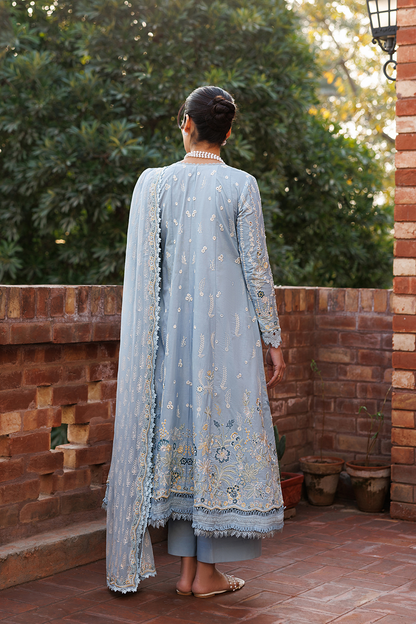 Emaan Adeel | Mirabelle Festive Luxury Lawn | BLISSFUL DREAMS - Luxury Dress - available at Maria Faisal in UK and USA.