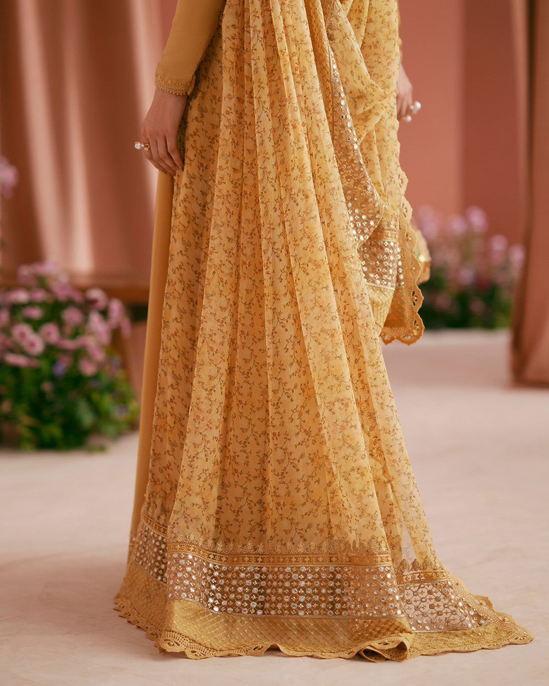 Faiza Saqlain | Roim Silk Edit | Alaa - Luxury Dress - available at Maria Faisal in UK and USA.