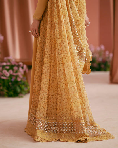 Faiza Saqlain | Roim Silk Edit | Alaa - Luxury Dress - available at Maria Faisal in UK and USA.