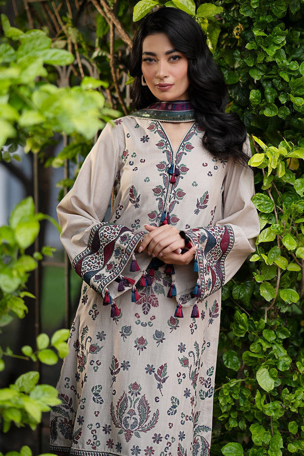 Jazmin | Winter Edition 24 | KHADDAR UW-0059 - Designer Dress with Intricate embroidery and embellishments. Shop elegent wedding dress at Maria Faisal.