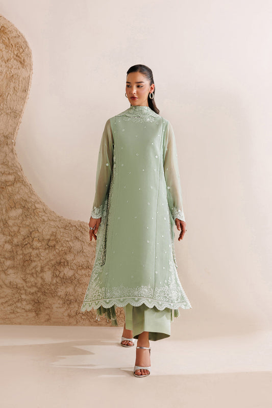 Farasha | Chiffon Threads 26 | Pastel Mint - Formal Dress - available at Maria Faisal in UK and USA.
