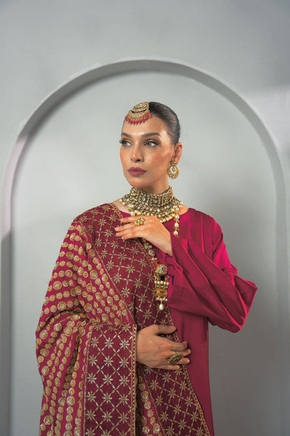 Fozia Khalid | Dilkash Festive Wear 25 | Gulbahar - Formal Dress - available at Maria Faisal in UK and USA.
