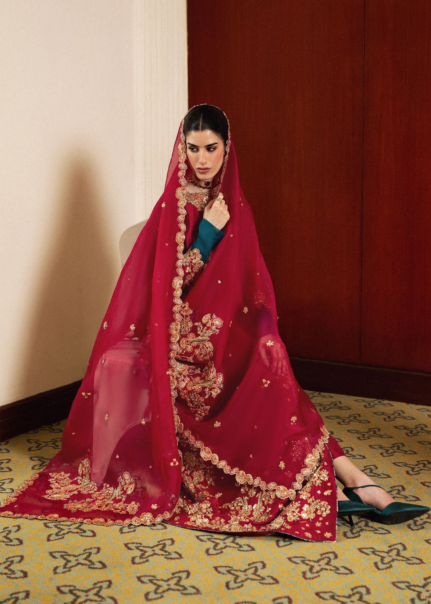 Hussain Rehar | Luxury Pret 26 | Luniere - Luxury Dress - available at Maria Faisal in UK and USA.