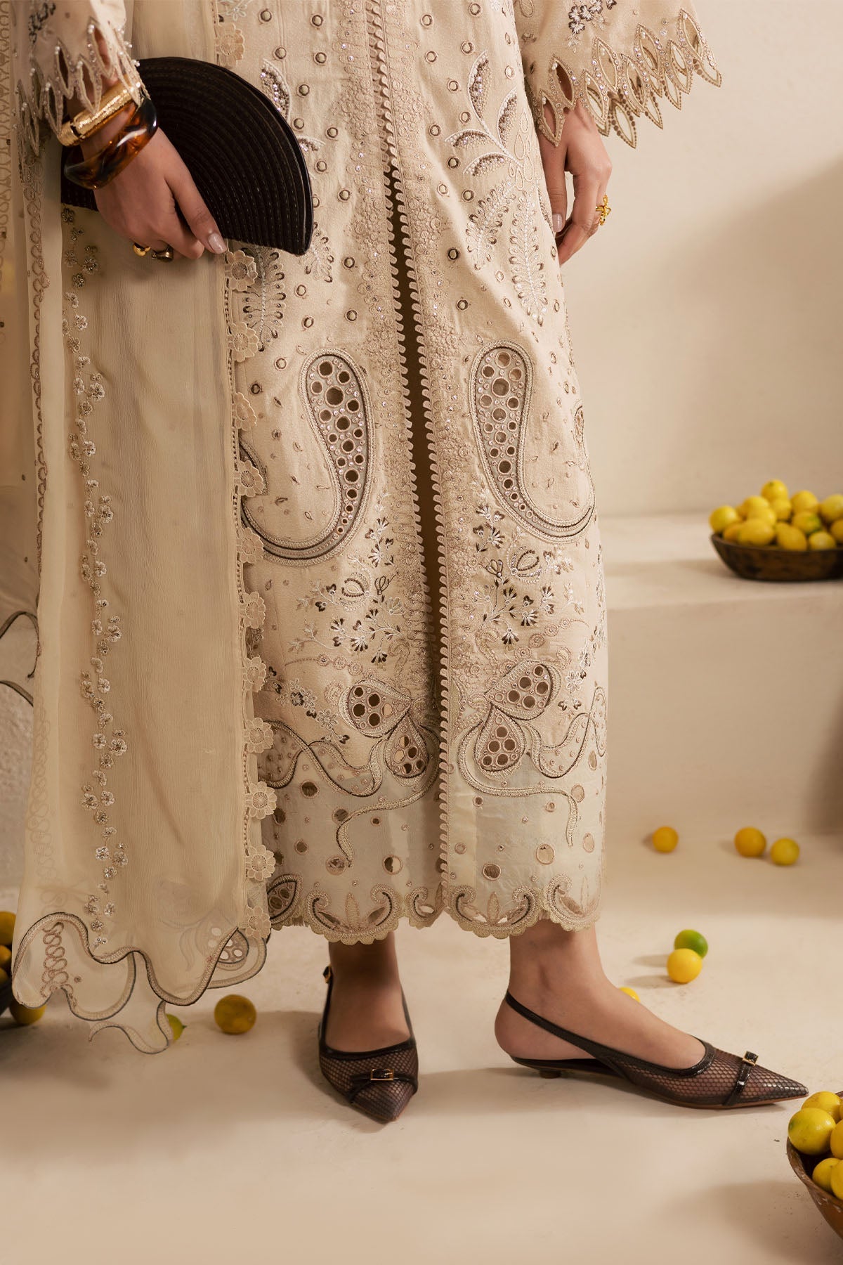 Nureh | Karandi Collection | NE-218 - Luxury Dress - available at Maria Faisal in UK and USA.