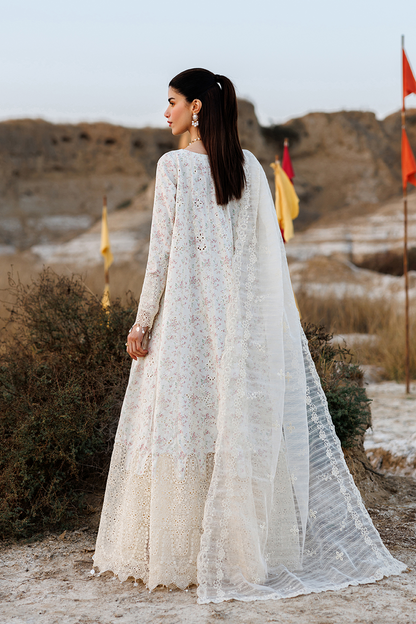 Emaan adeel | Sunlit Groove Luxury Lawn 26 | SUNKISSED - Luxury Dress - available at Maria Faisal in UK and USA.