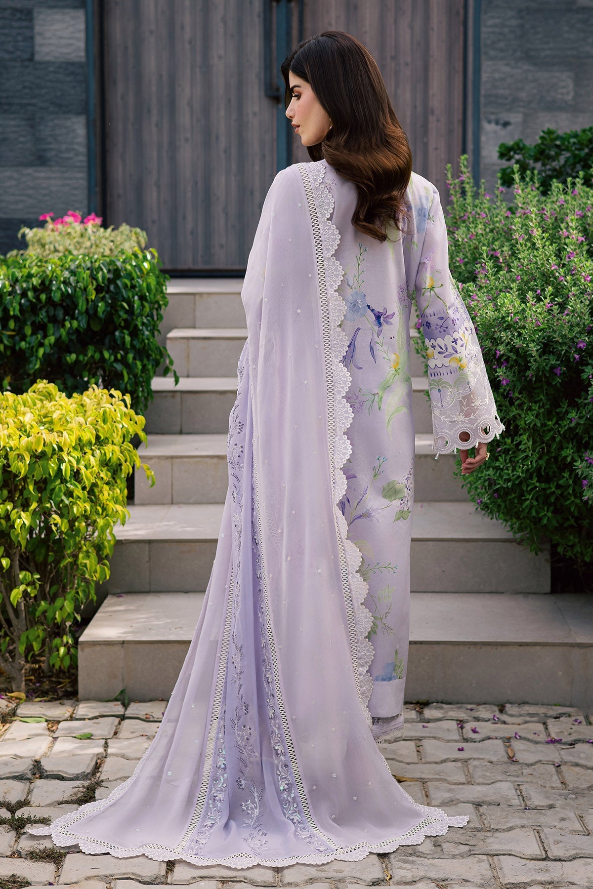 Nureh | Raha Lawn | NE-258 - Luxury Dress - available at Maria Faisal in UK and USA.