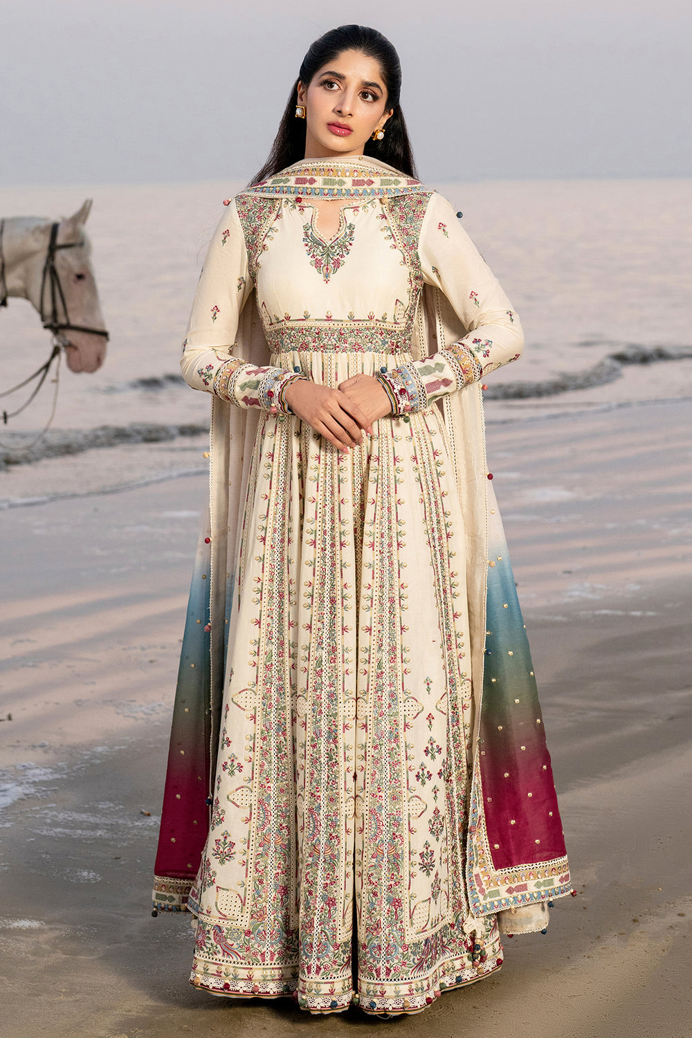 Jazmin | Shahkaar Luxury Eid Lawn SS26 | SL25-D9 - Luxury Dress - available at Maria Faisal in UK and USA.