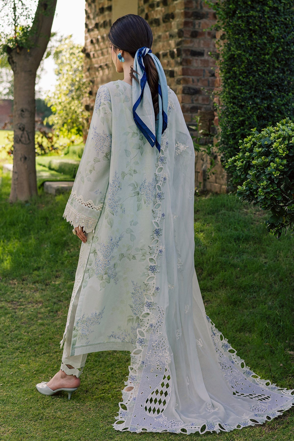 Nureh | Raha Lawn | NE-262 - Luxury Dress - available at Maria Faisal in UK and USA.