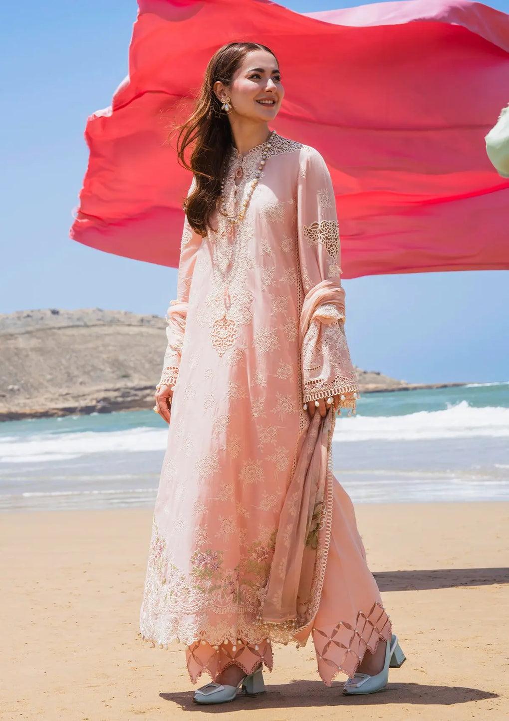 Elaf Premium | Hai Kuch Festive Lawn 24 | EHK-07 Pareesa - Designer Dress with Intricate embroidery and embellishments. Shop elegent wedding dress at Maria Faisal.
