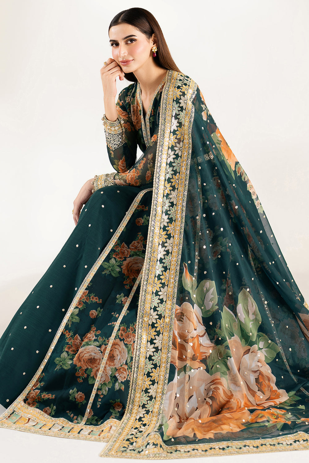 Farasha | Fiorella Formals | Teal Passion - Ladies Clothes - Maria Faisal