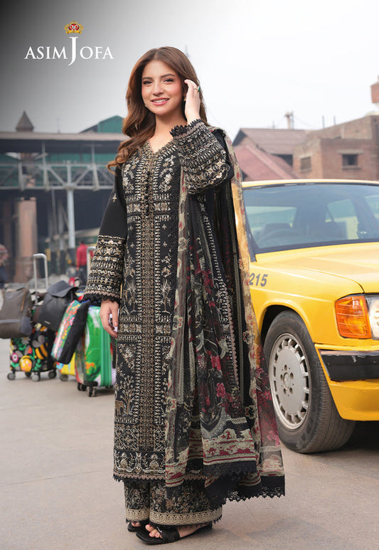Asim Jofa | Summer Rhapsody | AJUBU-01 Embroidered Jacquard - Ladies Clothes - Maria Faisal