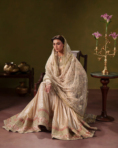 Faiza Saqlain | Lamia Wedding Formals | Asfoureh - Wedding Dress - available at Maria Faisal in UK and USA.