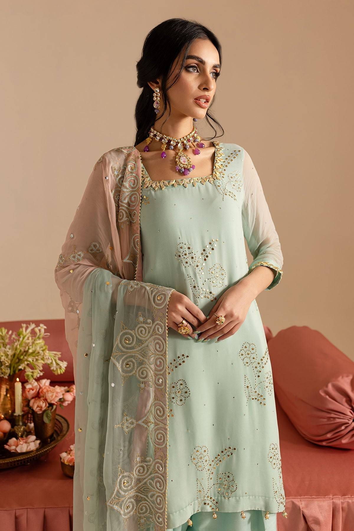 Nureh | Mukeshkari Formals | MK-11 by Maria Faisal - Registered Vendor of : Nureh - type : Ladies Clothes - 100% original wedding dresses